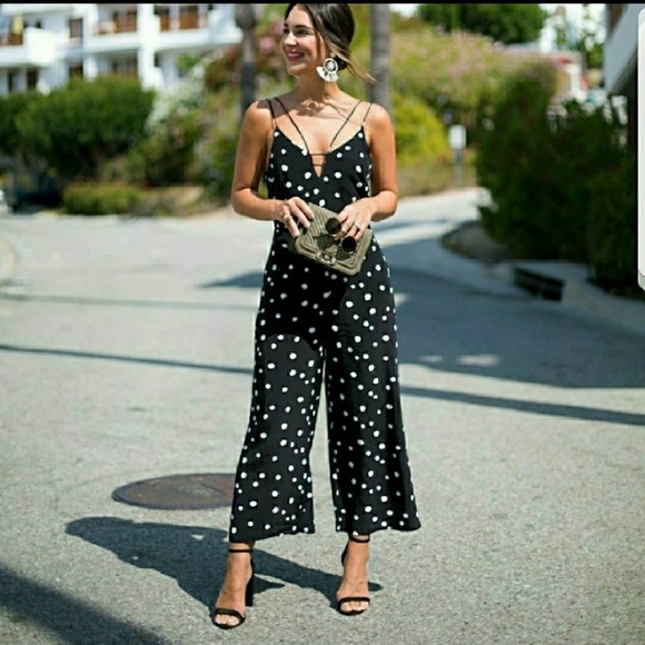 topshop spotty jumpsuit
